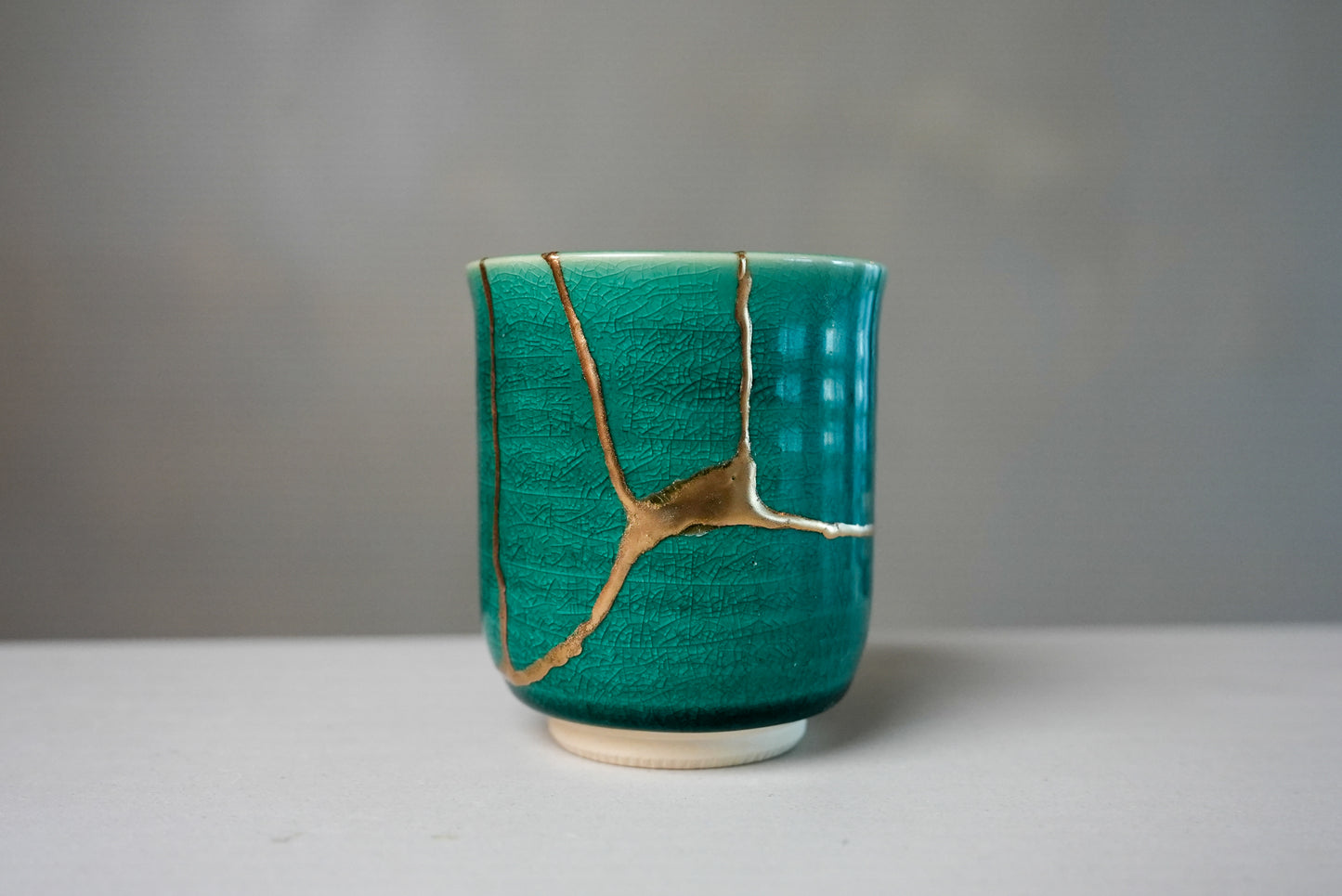 Turqouise Kintsugi Tea Cup