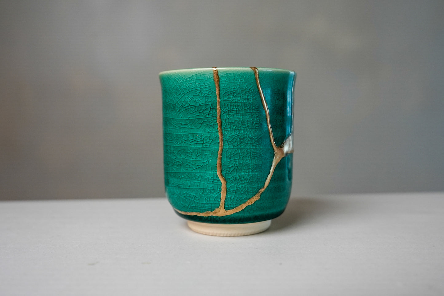 Turqouise Kintsugi Tea Cup