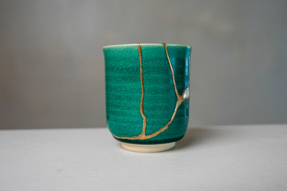 Turqouise Kintsugi Tea Cup
