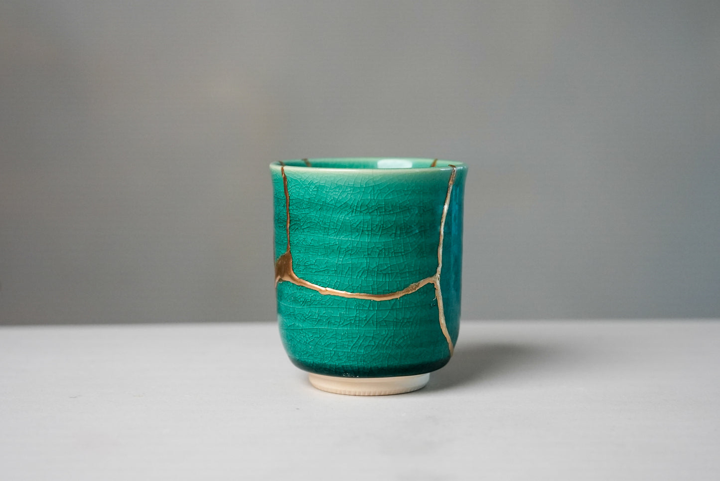 Turqouise Kintsugi Tea Cup