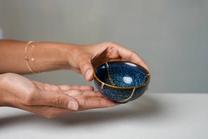 Cobalt Blue Kintsugi Bowl