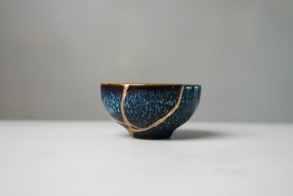 Cobalt Blue Kintsugi Bowl