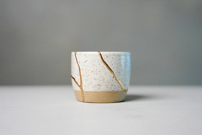 Small White Kintsugi Cup