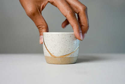 Small White Kintsugi Cup