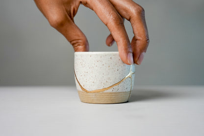 Small White Kintsugi Cup