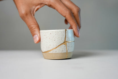Small White Kintsugi Cup