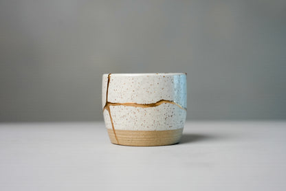 Small White Kintsugi Cup